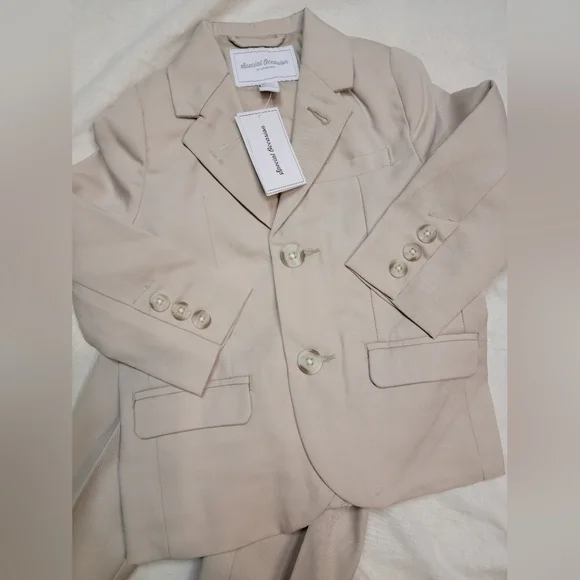 NWT Gymboree Special Occasion Tan Suit Sz 18-24m - Picture 6 of 8